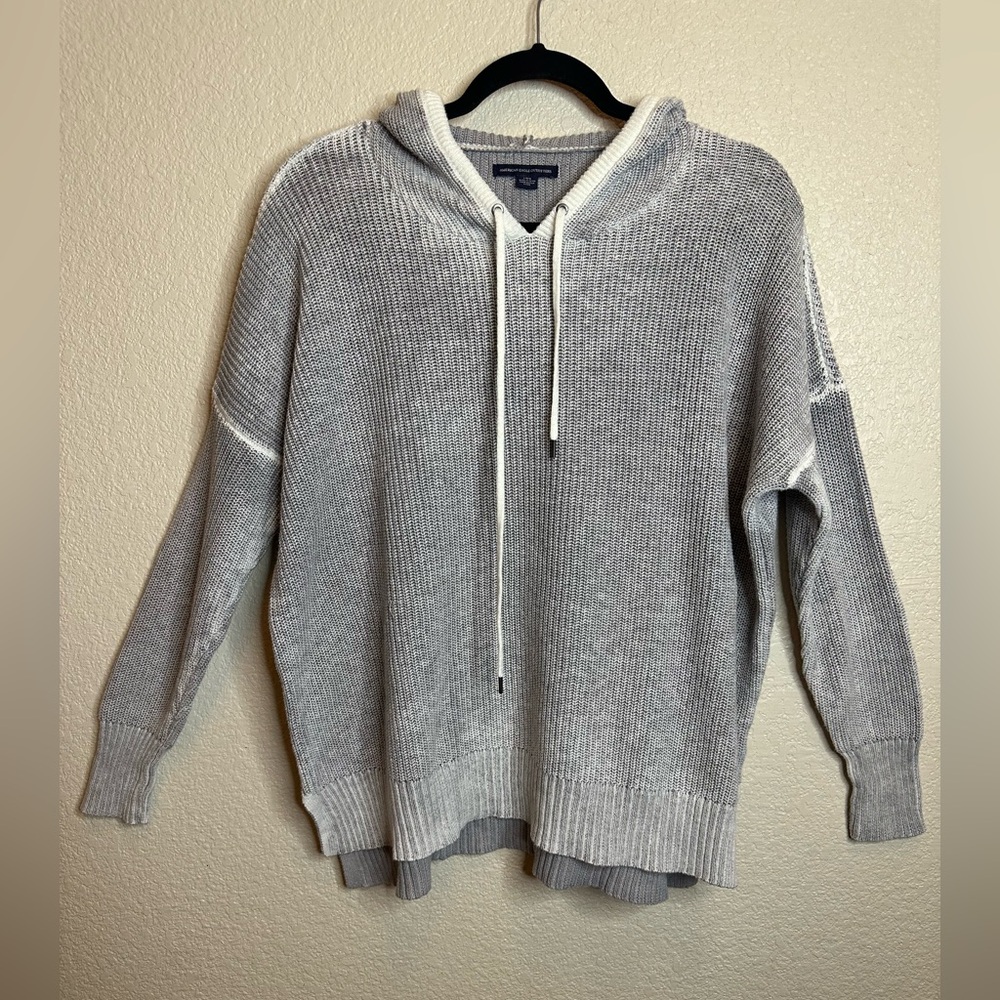 Cozy Gray Hooded Sweater